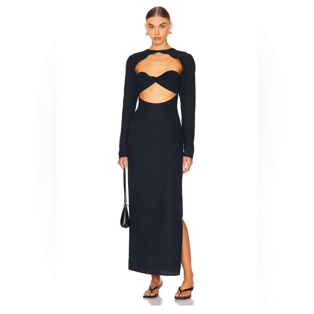 LIONESS - ASWAN CUT-OUT MAXI DRESS | NAVY B00 - Picture 5 of 6